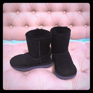 Ugg Boots black w/ blue stitching, toddler size 10